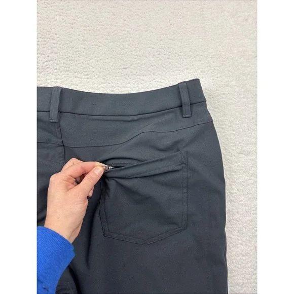 LULULEMON ABC Classic Fit‎ Warpstreme Mens Pants Size 36 Gray 5-Pocket Chino EUC